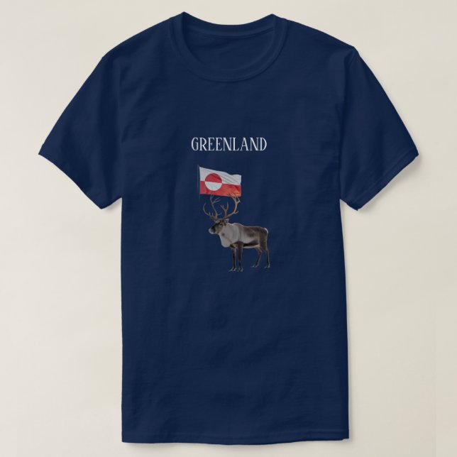 GREENLAND Flag Proud T-Shirt (Design framsida)