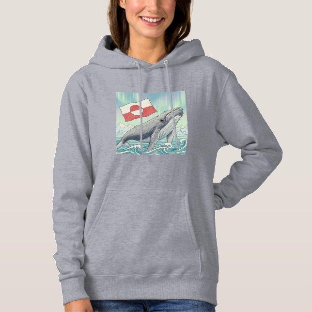Greenland Free as a Whale T Shirt (Framsida)