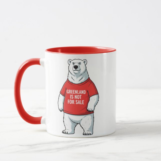 Greenland Is Not For Sale Polar Bear  Mugg (Vänster)