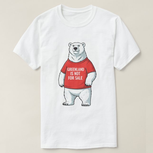 Greenland Is Not For Sale Polar Bear  T Shirt (Design framsida)