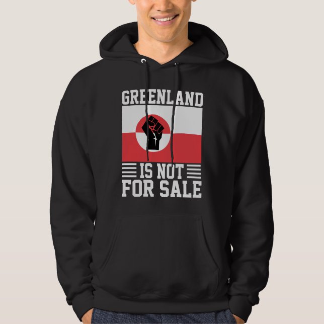 Greenland Is Not For Sale - Support Greenland Hoodie (Framsida)
