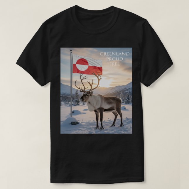 GREENLAND Proud and Free T Shirt (Design framsida)