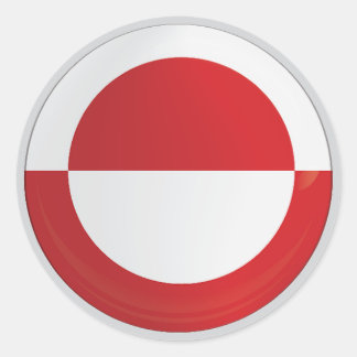 Greenland Round Icon X4 Runt Klistermärke