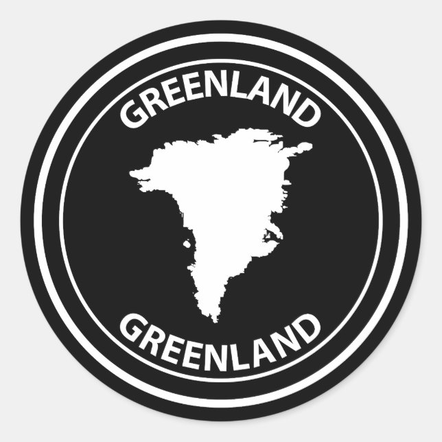 Greenland Runt Klistermärke (Framsida)