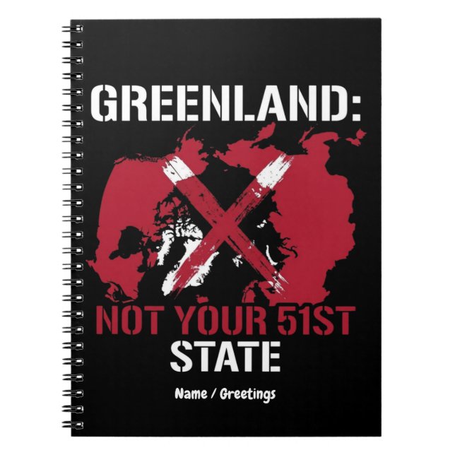 Greenland Sovereignty Not Your 51st State Arctic  Anteckningsbok (Framsidan)