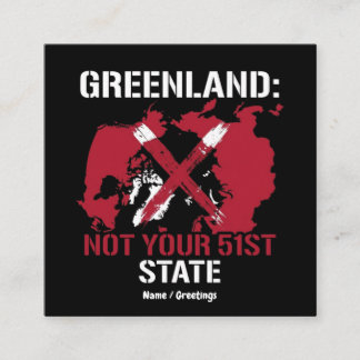 Greenland Sovereignty Not Your 51st State Arctic  Fyrkantigt Visitkort
