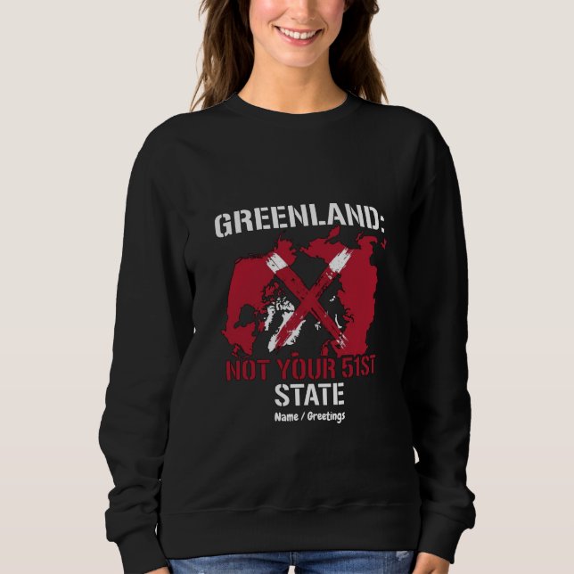 Greenland Sovereignty Not Your 51st State Arctic  T Shirt (Framsida)