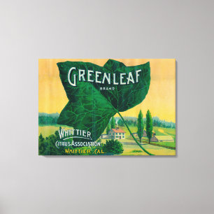 Greenleaf citron LabelWhittier, CA Canvastryck