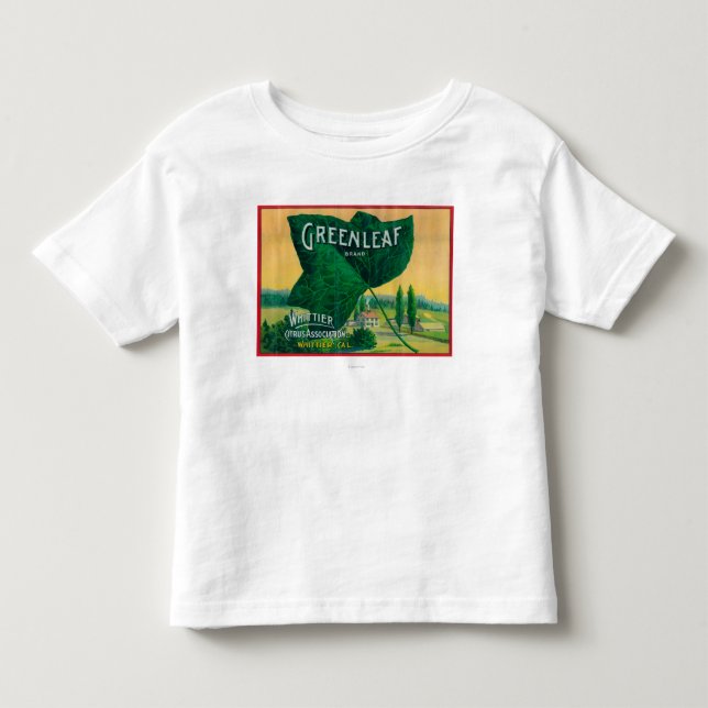 Greenleaf citron LabelWhittier, CA Tee (Framsida)