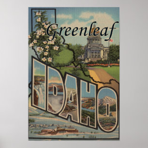 Greenleaf Idaho - stora brevplatser Poster