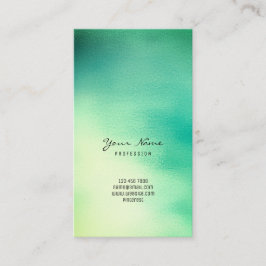 Greenly Mint Grönt Teal Gult Tropik Ombre Glass Visitkort