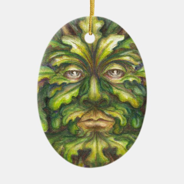 Greenman Julgransprydnad Keramik (Framsidan)