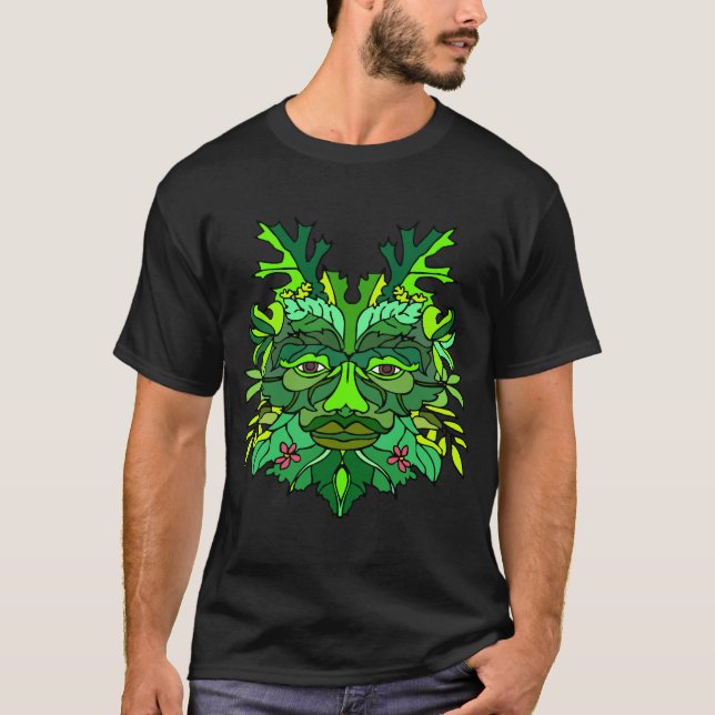 Greenmanen (mörk) tee shirt (Framsida)