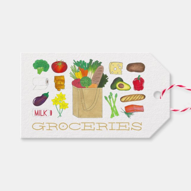 Greenmarket Livsmedel som köper frukt, grönsaker o Presentetikett (Framsidan (Horizontal))