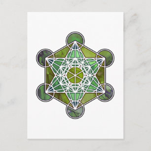 GreenMetatronCube Vykort