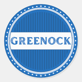 Greenock City Pride Emblem – skotsk identitet Runt Klistermärke