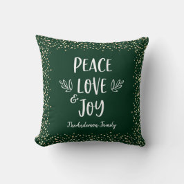 GreenPeace Kärlek Joy Quote Modern Typography Namn Kudde