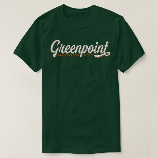 Greenpoint Brooklyn tshirt  Cool Retro New York Ci T Shirt (Design framsida)
