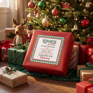 GreenSanta expressleverans julplaid Fyrkantigt Klistermärke