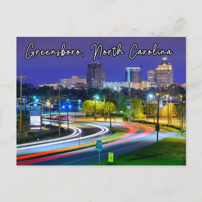 Greensboro North Carolina Postcard Vykort (Framsida)