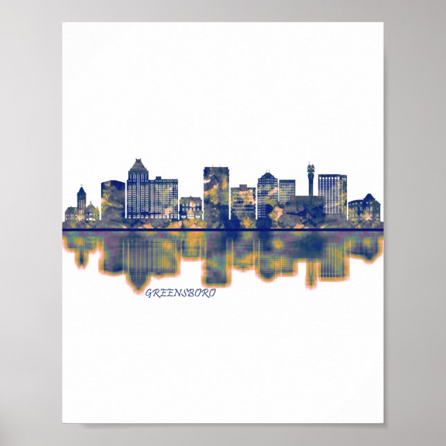 Greensboro Skyline Poster (Framsidan)