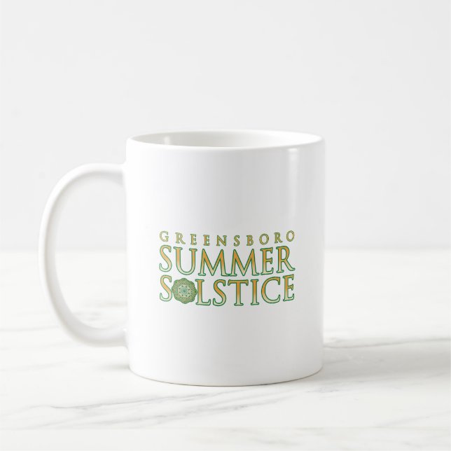 Greensboro Sommarsolstånd Grön Kant Enkel Kaffemugg (Vänster)