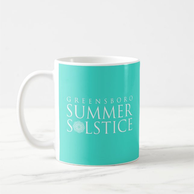 Greensboro Sommarsolståndet Djup Turkos Kaffemugg (Vänster)