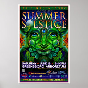 Greensboro Summer Solstice 2016 Suvenir Poster