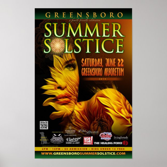 Greensboro Summer Solstice 2019 Souvenir Poster (Framsidan)