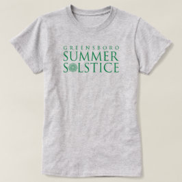 Greensboro Summer Solstice Enkel Grönt om Grått T Shirt