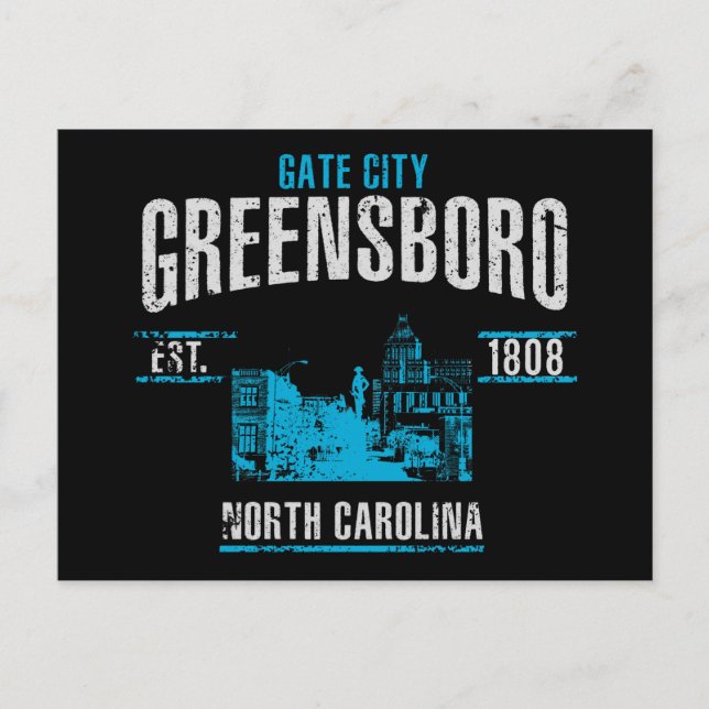 Greensboro Vykort (Framsida)