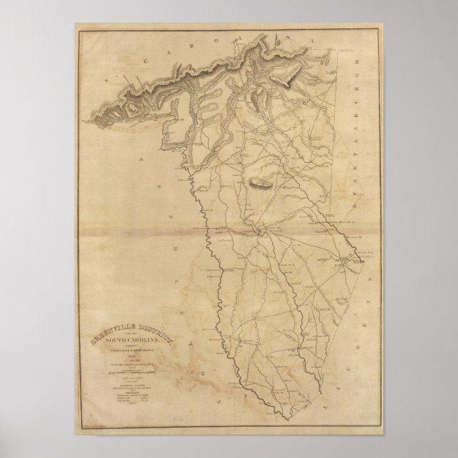 Greenville District, South Carolina Poster (Framsidan)