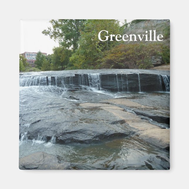 Greenville Falls Park på Reedy Photo Magnet (Framsidan)