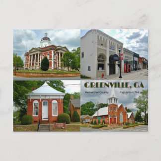 Greenville, GA Postcard Vykort