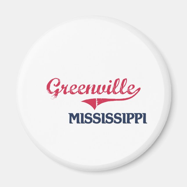 Greenville Mississippi City Classic Magnet (Framsidan)