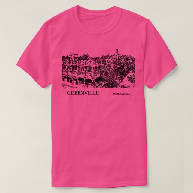 Greenville North olina 4 T Shirt (Design framsida)