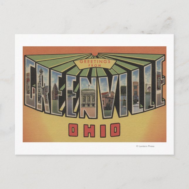 Greenville, Ohio - Stora Brev-scenarierna Vykort (Framsida)