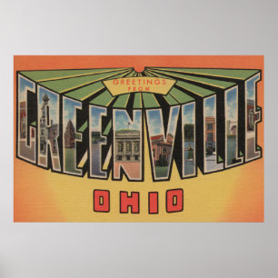 Greenville Ohio - stora brevplatser Poster