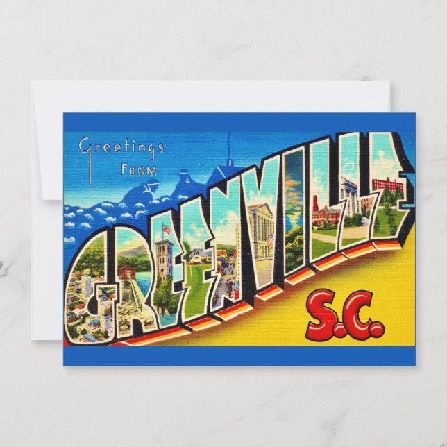 Greenville SC Karta Flyttmeddelande (Framsida)