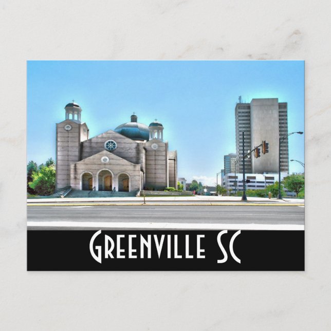 Greenville sc vykort (Framsida)