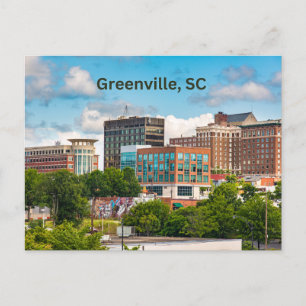 Greenville, South Carolina, Downtown Byggnad Vykort
