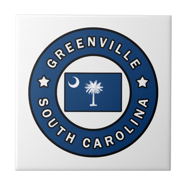 Greenville South Carolina Kakelplatta (Framsidan)