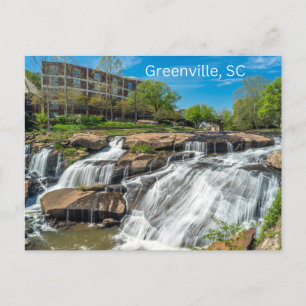 Greenville, South Carolina Reedy River Falls Park Vykort