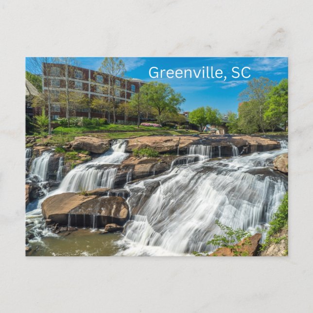 Greenville, South Carolina Reedy River Falls Park Vykort (Framsida)