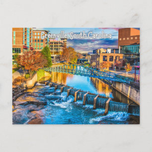 Greenville, South Carolina, resevykort Vykort
