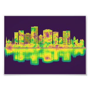 Greenville South Carolina Skyline Fototryck