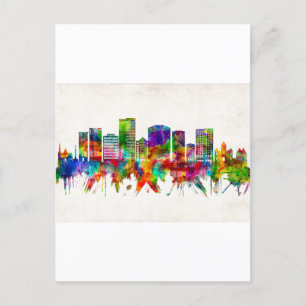 Greenville South Carolina Skyline Inbjudan Vykort