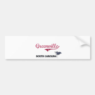 Greenville South Carolina stadsklassiker Bildekal