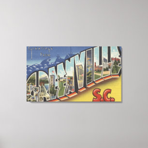 Greenville South Carolina - stora brevplatser 2 Canvastryck