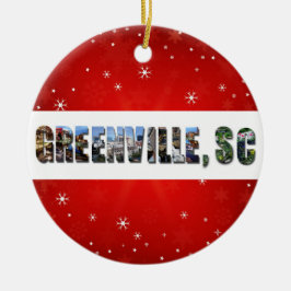 Greenville South Carolina Travel Foton jul Julgransprydnad Keramik